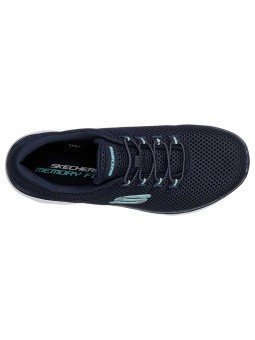 Zapatillas Skechers Sport Summits Quick Lapse, modelo 12985, color marino NVLB, vista aerea