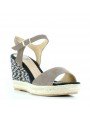 Comprar Alpargata Toni Pons Carácter Mediterráneo, modelo Espardeña Alexia, color taupe, sandalia con cuña alta