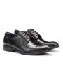 zapato caballero Fluchos, color negro, cordones burdeos, modelo 8412, de piel, vista portada