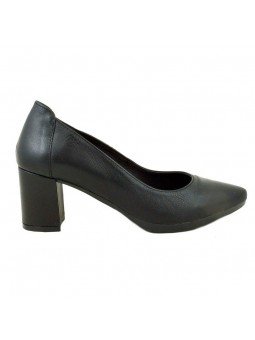 Comprar Online Zapatos Yokono Shoes con tacon ancho, modelo Georgia 002, color negro, vista lateral exterior