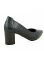 Comprar Online Zapatos Yokono Shoes con tacon ancho, modelo Georgia 002, color negro, vista del talon