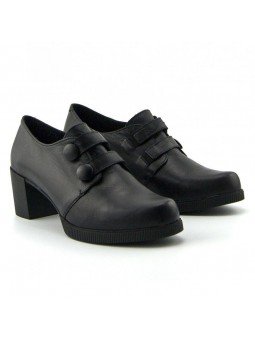 Comprar Online Zapatos Yokono Shoes con tacon ancho, modelo Dana 008, color negro, vista frontal