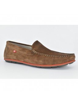 Comprar Online Zapato tipo Mocasín Evoke Fluchos, modelo F0424, color castaño marrón, vista lateral exterior