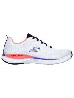 Comprar Online Zapatillas Skechers Ultra Groove Pure Vision, modelo 149022, blanco multicolor WMLT, vista lateral exterior