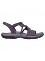 Sandalias Skechers Reggae Slim Skech Appeal, modelo 41180 en color malva Plum, vista lateral exterior.