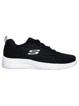 Zapatillas skechers sport, modelo 12963, color negro BLK, vista lateral exterior.