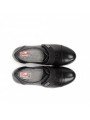 Zapato piel Fluchos, cierre velcro, color negro, modelo 1071, en piel, vista superior