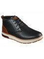 Bota Skechers Evenston Renli 210141BLK Negro, con cordones, vista portada