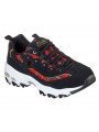 Zapatillas deportivas Skechers D'Lites Mountain Alps 149100 BKRD Negro Tartan Rojo, con cordones, vista portada