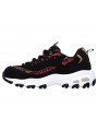 Zapatillas deportivas Skechers D'Lites Mountain Alps 149100 BKRD Negro Tartan Rojo, con cordones, vista interior