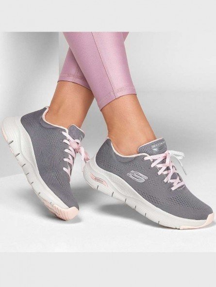 Zapatillas Skechers Arch Fit Sunny Outlook 149057 gypk gris rosa