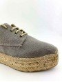 Zapatilla alpargata vegana Freya-ba Toni Pons Taupe, suela yute esparto, deportiva, punta