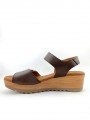 Sandalias Cuña SERGIOTTI Doble velcro s49-8446 testa Marrón, interior