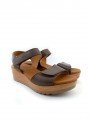 Sandalias Cuña SERGIOTTI Doble velcro s49-8446 testa Marrón, general