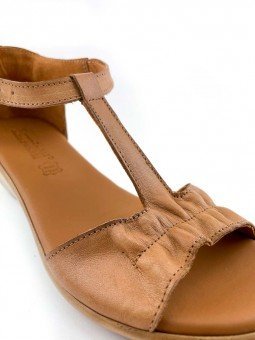 Sandalias Cuña SERGIOTTI sn6-711 terra Marrón Camel, detalle tira