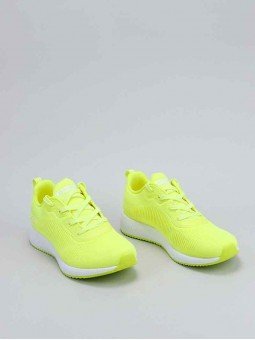 zapatillas skechers, bobs sport squad 33162, amarillo nyel neon, portada