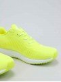 zapatillas skechers, bobs sport squad 33162, amarillo nyel neon, detalle