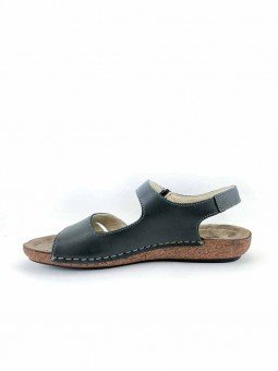 Sandalias Planas Walk & Fly 7261-45000 Negro, lateral interior