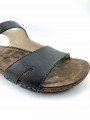 Sandalias Planas Walk & Fly 7261-45000 Negro, detalle punta