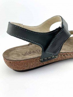 Sandalias Planas Walk & Fly 7261-45000 Negro, velcro