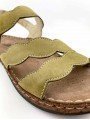 Sandalias planas Walk & Fly 3861-43850 verde oliva , detalle tiras