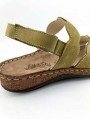 Sandalias planas Walk & Fly 3861-43850 verde oliva , velcro