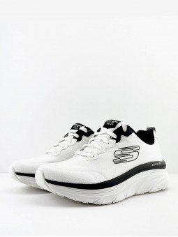 Zapatillas Skechers Relaxed Fit: D'Lux Walker Be Easy 149319 Blanco/Negro wbk, vista portada