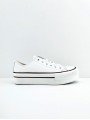 Zapatillas Victoria Tribu Piel Vegana 1061106 blanco, tipo converse