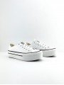 Zapatillas Victoria Tribu Piel Vegana 1061106 blanco, tipo converse