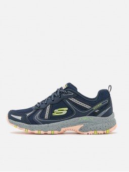 Zapatillas Skechers Trail Hillcrest Vast Adventure, modelo 149820 nvgy, color marino, vista lateral.