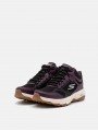 Botines Skechers Go Run Trail Altitude Highly Elevated, modelo 128206 bkpr, color negro-morado, vista general.